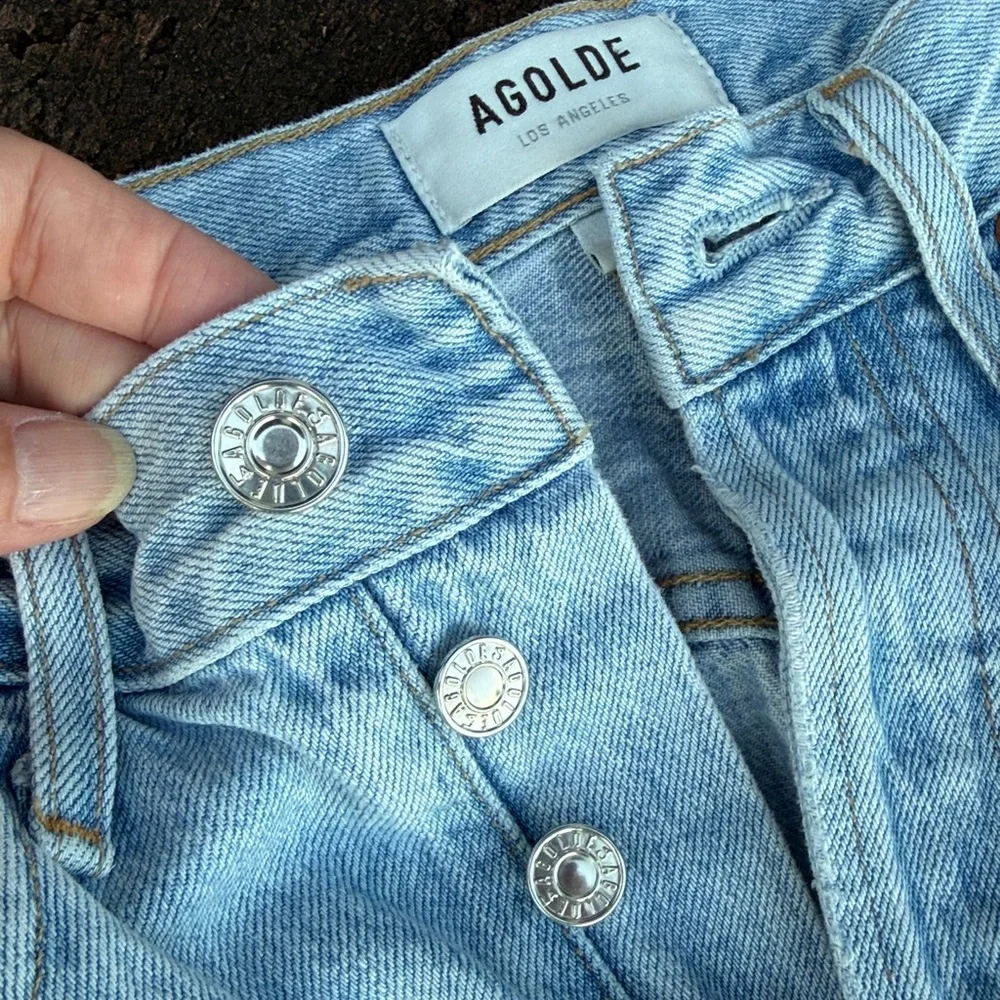 Agolde distressed Straight leg button fly Jeans - Picture 8 of 8
